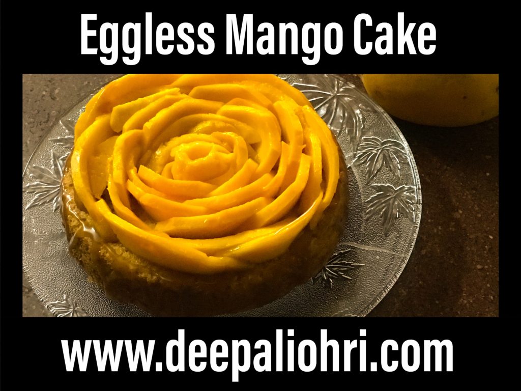 eggless mango cake, mango cake, how to make a mango cake