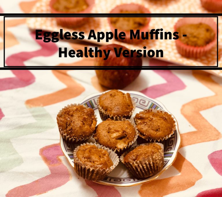 Eggless Apple Muffins Recipe-Healthy Version