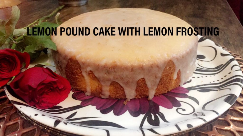 Lemon pound cake with lemon frosting