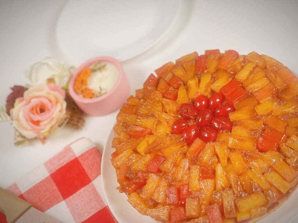 mixed fruit upside down cake