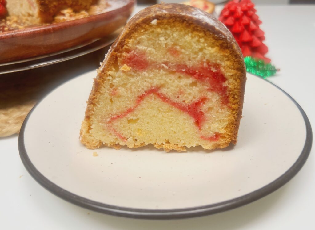 Strawberry Swirl Cream cheese Pound Cake 